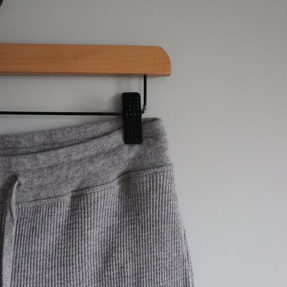 TNA Women's Grey Sz S Waffle Knit Mid Rise Thermal Pull On Joggers - Picture 6 of 12